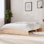 Solid wood double bed frame 135x190 cm by vidaXL, Beds and slatted bases - Ref: Foro24-814924, Price: 121,58 €, Discount: %