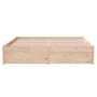 Solid wood double bed frame 135x190 cm by vidaXL, Beds and slatted bases - Ref: Foro24-814924, Price: 121,58 €, Discount: %