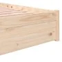 Solid wood double bed frame 135x190 cm by vidaXL, Beds and slatted bases - Ref: Foro24-814924, Price: 116,26 €, Discount: %