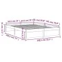 Solid wood double bed frame 135x190 cm by vidaXL, Beds and slatted bases - Ref: Foro24-814924, Price: 116,26 €, Discount: %