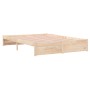 Estructura de cama de madera maciza 160x200 cm