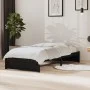 Black solid wood single bed frame 90x190 cm by vidaXL, Beds and slatted bases - Ref: Foro24-814918, Price: 89,39 €, Discount: %