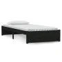 Black solid wood single bed frame 90x190 cm by vidaXL, Beds and slatted bases - Ref: Foro24-814918, Price: 89,39 €, Discount: %