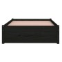 Estructura de cama individual madera maciza negra 90x190 cm de vidaXL, Camas y somieres - Ref: Foro24-814918, Precio: 110,04 ...