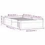 Black solid wood single bed frame 90x190 cm by vidaXL, Beds and slatted bases - Ref: Foro24-814918, Price: 89,39 €, Discount: %