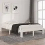 Solid white pine wood bed frame 120x200 cm by vidaXL, Beds and slatted bases - Ref: Foro24-810361, Price: 101,46 €, Discount: %