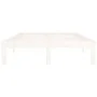 Solid white pine wood bed frame 120x200 cm by vidaXL, Beds and slatted bases - Ref: Foro24-810361, Price: 101,46 €, Discount: %