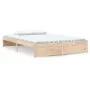 Solid wood bed frame 140x200 cm by vidaXL, Beds and slatted bases - Ref: Foro24-814949, Price: 116,39 €, Discount: %