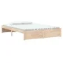 Solid wood bed frame 140x200 cm by vidaXL, Beds and slatted bases - Ref: Foro24-814949, Price: 116,39 €, Discount: %