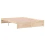 Solid wood bed frame 140x200 cm by vidaXL, Beds and slatted bases - Ref: Foro24-814949, Price: 116,39 €, Discount: %