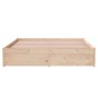 Solid wood bed frame 140x200 cm by vidaXL, Beds and slatted bases - Ref: Foro24-814949, Price: 118,02 €, Discount: %