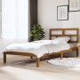 Honey brown solid pine wood bed frame 100x200 cm by vidaXL, Beds and slatted bases - Ref: Foro24-3101211, Price: 112,25 €, Di...