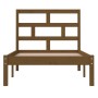 Honey brown solid pine wood bed frame 100x200 cm by vidaXL, Beds and slatted bases - Ref: Foro24-3101211, Price: 112,25 €, Di...