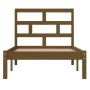 Honey brown solid pine wood bed frame 100x200 cm by vidaXL, Beds and slatted bases - Ref: Foro24-3101211, Price: 110,84 €, Di...