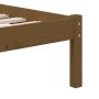 Honey brown solid pine wood bed frame 100x200 cm by vidaXL, Beds and slatted bases - Ref: Foro24-3101211, Price: 112,25 €, Di...