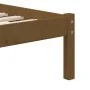 Honey brown solid pine wood bed frame 100x200 cm by vidaXL, Beds and slatted bases - Ref: Foro24-3101211, Price: 110,84 €, Di...