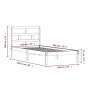 Honey brown solid pine wood bed frame 100x200 cm by vidaXL, Beds and slatted bases - Ref: Foro24-3101211, Price: 110,84 €, Di...