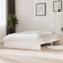 White solid wood bed frame 135x190 cm by vidaXL, Beds and slatted bases - Ref: Foro24-814925, Price: 123,46 €, Discount: %