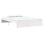 Estructura de cama de madera maciza blanca 135x190 cm de vidaXL, Camas y somieres - Ref: Foro24-814925, Precio: 123,46 €, Des...