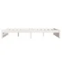 Estructura de cama de madera maciza blanca 135x190 cm de vidaXL, Camas y somieres - Ref: Foro24-814925, Precio: 123,46 €, Des...