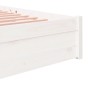 Weißer Massivholzbettrahmen 135x190 cm von vidaXL, Betten und Lattenroste - Ref: Foro24-814925, Preis: 125,15 €, Rabatt: %