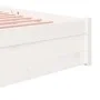 White solid wood bed frame 135x190 cm by vidaXL, Beds and slatted bases - Ref: Foro24-814925, Price: 123,46 €, Discount: %