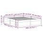 Weißer Massivholzbettrahmen 135x190 cm von vidaXL, Betten und Lattenroste - Ref: Foro24-814925, Preis: 125,15 €, Rabatt: %