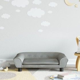 Sofá para niños de terciopelo gris claro 70x45x26 cm by vidaXL, Baby and Toddler Furniture - Ref: Foro24-3196401, Price: 81,4...