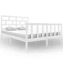 Estructura de cama de madera maciza de pino blanco 160x200 cm de vidaXL, Camas y somieres - Ref: Foro24-3101359, Precio: 155,...