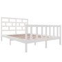 Estructura de cama de madera maciza de pino blanco 160x200 cm de vidaXL, Camas y somieres - Ref: Foro24-3101359, Precio: 157,...