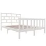 Estructura de cama de madera maciza de pino blanco 160x200 cm de vidaXL, Camas y somieres - Ref: Foro24-3101359, Precio: 155,...