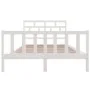Estructura de cama de madera maciza de pino blanco 160x200 cm de vidaXL, Camas y somieres - Ref: Foro24-3101359, Precio: 155,...