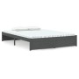 Estructura de cama de madera maciza gris 140x200 cm de vidaXL, Camas y somieres - Ref: Foro24-814951, Precio: 149,56 €, Descu...