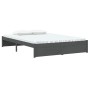 Estructura de cama de madera maciza gris 140x200 cm de vidaXL, Camas y somieres - Ref: Foro24-814951, Precio: 149,56 €, Descu...