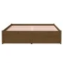 Honey brown solid wood double bed frame 120x190 cm by vidaXL, Beds and slatted bases - Ref: Foro24-814922, Price: 110,16 €, D...
