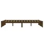 Honey brown solid wood double bed frame 120x190 cm by vidaXL, Beds and slatted bases - Ref: Foro24-814922, Price: 110,16 €, D...