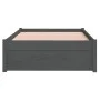 Gray solid wood single bed frame 75x190 cm by vidaXL, Beds and slatted bases - Ref: Foro24-814911, Price: 71,09 €, Discount: %