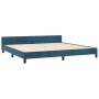 Dark blue velvet bed frame with headboard 200x200 cm by vidaXL, Beds and slatted bases - Ref: Foro24-347595, Price: 136,86 €,...