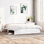 Weißer Massivholzbettrahmen Super King 180x200 cm von vidaXL, Betten und Lattenroste - Ref: Foro24-815060, Preis: 160,31 €, R...