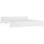 White solid wood bed frame Super King 180x200 cm by vidaXL, Beds and slatted bases - Ref: Foro24-815060, Price: 160,31 €, Dis...