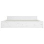 White solid wood bed frame Super King 180x200 cm by vidaXL, Beds and slatted bases - Ref: Foro24-815060, Price: 160,31 €, Dis...
