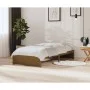 Estructura de cama madera maciza marrón miel 90x200 cm de vidaXL, Camas y somieres - Ref: Foro24-814937, Precio: 76,48 €, Des...