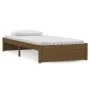 Estructura de cama madera maciza marrón miel 90x200 cm de vidaXL, Camas y somieres - Ref: Foro24-814937, Precio: 76,48 €, Des...