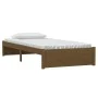 Estructura de cama madera maciza marrón miel 90x200 cm de vidaXL, Camas y somieres - Ref: Foro24-814937, Precio: 76,48 €, Des...