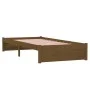 Estructura de cama madera maciza marrón miel 90x200 cm de vidaXL, Camas y somieres - Ref: Foro24-814937, Precio: 76,48 €, Des...