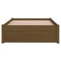 Estructura de cama madera maciza marrón miel 90x200 cm de vidaXL, Camas y somieres - Ref: Foro24-814937, Precio: 76,48 €, Des...