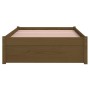 Estructura de cama madera maciza marrón miel 90x200 cm de vidaXL, Camas y somieres - Ref: Foro24-814937, Precio: 104,64 €, De...