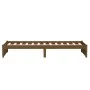 Estructura de cama madera maciza marrón miel 90x200 cm de vidaXL, Camas y somieres - Ref: Foro24-814937, Precio: 76,48 €, Des...