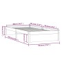 Estructura de cama madera maciza marrón miel 90x200 cm de vidaXL, Camas y somieres - Ref: Foro24-814937, Precio: 104,64 €, De...