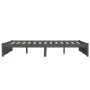 Estructura de cama madera maciza gris doble 135x190 cm de vidaXL, Camas y somieres - Ref: Foro24-814926, Precio: 123,17 €, De...